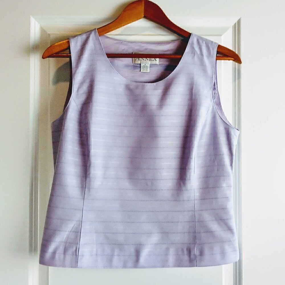 Vintage Casual Corner Annex Lavender Cotton Sleeveless Top